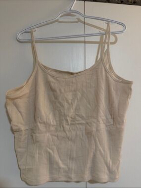 Stoney Clover Lane x Tiger & Eloise Ribbed Cami Tank Cream XL